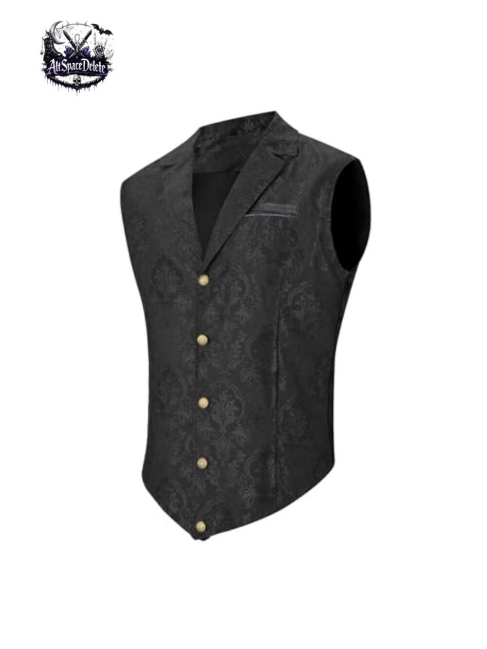 Men's Steampunk Victorian Paisley Vest Slim Fit Sleeveless V-Neck Waistcoat
